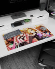 Cinderella Girls anime girl mouse pad 32x16 inches featuring Anastasia, Uzuki, Mika and Rika.