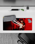 Compact 28x12 mouse pad highlights Asta’s fiery energy and unyielding spirit for immersive Black Clover vibes