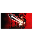 Asta Demon-Slayer Sword Mouse Pad 32x16 featuring blazing energy for gaming or workspace energy with anime edge