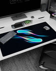 Minimalist design on 40x20 desk mat perfect for adding elegant and dynamic energy to your setup