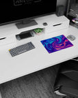 Neon Flow Dream classic mouse pad, 14x10 inches, with vibrant liquid swirls, bringing dynamic energy to your desk setup.
