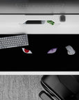 36x16 inches desk pad with Sharingan and Rinnegan, perfect for fans seeking a powerful and mysterious Naruto design.
