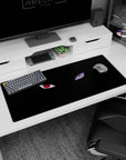 Artistic 36x16 inches desk pad featuring the Sharingan and Rinnegan, highlighting the strength and mystery of these forces.