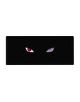 Mouse pad featuring the Sharingan and Rinnegan, 28x12 inches, highlighting the legendary power of these eyes.