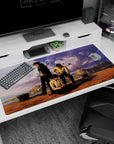 Quiet moments 40x20 anime desk mat featuring Eren, Mikasa, and Armin, capturing their emotional connection before the epic events of Attack on Titan unfold