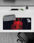 28x12 inches mouse pad with Shingeki no Kyojin design, showcasing haunting chains and deep crimson hues for a dramatic, epic effect.
