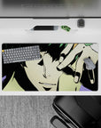 32x16 inches mouse pad with Spike Spiegel’s intense stare, cinematic grain, and bold noir style for a high-impact design.