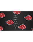 Akatsuki cloud desk pad 40x20 featuring cryptic scroll symbols for a sleek and mysterious Naruto aesthetic