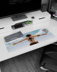 Small but impactful 32x12 mouse pad showcases Ace's fiery strength with meaningful symbolic details