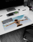 Legacy of Ace design on 32x16 mouse pad brings One Piece's fiery spirit to life with striking art