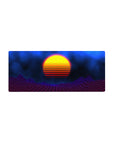 Streamlined Cosmic Sunset Grid desk mat 28x12 featuring vibrant sunset for bold workspace flair