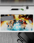 32x16 inches mouse pad highlighting Naruto’s journey, from ninja to Hokage, with vibrant energy and iconic forms.