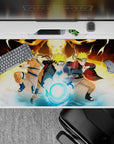 40x20 inches desk pad capturing Naruto’s growth, from ninja to Hokage, featuring vibrant designs of his legendary jutsu.