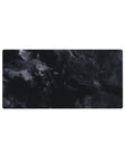 Mouse pad featuring liquid smoke-inspired design, 32x16 inches, with fluid charcoal and black swirls for a minimalist and mysterious atmosphere.