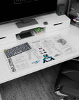 32x16 inches anime mouse pad featuring Kira Yamato below a Strike Gundam schematic with tiny decals.