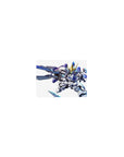 Chibi Gundam-style anime mouse pad 14x10 inches with gold horned mech and oversized swords.