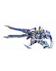 Chibi Gundam-style mecha anime mouse pad 32x16 inches with gold horns and twin swords.