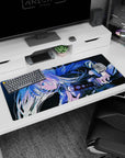 Vibrant 36x16 Jujutsu Kaisen desk pad featuring bold character art and energetic design for your workspace