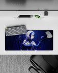Compact 28x12 mouse pad highlights Jeanne d'Arc Alter's fierce and dark legacy for immersive Fate vibes