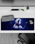 Intense 32x12 mouse pad features Jeanne d'Arc Alter's dark power with intricate skull details for fans