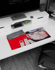 Pain (Nagato) close-up with ripple Rinnegan eyes on anime mouse pad 28x12 inches, piercing accents.