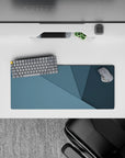 Compact 28x12 mousepad highlights calm blue tones and geometric flow for immersive focus and style