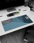Productivity-boosting design on 32x16 mousepad brings Blue Geometric's modern aesthetic to life vividly