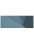 Compact Blue Geometric Mousepad 32x12 with geometric theme for sleek and stylish desk decor