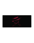 Mouse pad featuring Shanks from One Piece, 28x12 inches, with a dark silhouette and red accents, showcasing his commanding, mysterious power.
