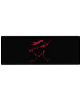 Compact 32x12 inches mouse pad featuring Shanks from One Piece, showcasing his enigmatic strength in a dark silhouette with red accents.