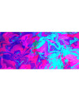 Electric 36x16 desk pad featuring bright neon pink, blue, and purple swirls, infusing your workspace with color and excitement