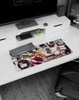 My Hero Academia mouse pad, 28x12 inches, with Mikasa Ackerman in manga and full-color action for loyalty and power.