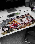 Large 40x20 inches mouse pad showcasing Mikasa Ackerman’s power and loyalty in manga and full-color action design.