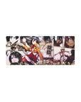 Mouse pad featuring Mikasa Ackerman, 28x12 inches, with manga and full-color action to reflect her strength and loyalty.