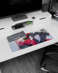 My Hero Academia mouse pad, 28x12 inches, featuring Zero Two with her lollipop and red uniform for a mecha anime-inspired design.