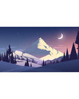Mouse pad featuring snowy mountain landscape, 40x20 inches, for calm elegance and smooth performance in your workspace.