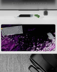 Cosmic 32x16 mouse pad featuring violet tones and bubble details, bringing a touch of mystery and wonder to your desk setup