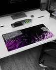 Otherworldly 32x16 mouse pad with swirling violet tones and intricate bubbles for a cosmic and dreamlike aesthetic