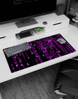 Tech-inspired design on 32x16 mousepad brings Digital Rain's cyberpunk aesthetic to life vividly