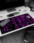 Cyberpunk design on 40x20 mousepad perfect for adding high-tech energy and sleek aesthetics to your setup or decor