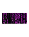 Streamlined Digital Rain Mousepad 28x12 featuring cascading neon for bold workspace energy