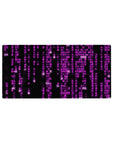 Digital Rain Mousepad 32x16 featuring neon cascade for gaming or workspace energy with cyber flair