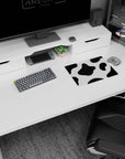 Whimsical 14x10 mouse pad with cow print-inspired design, adding a fun and creative touch to your desk setup
