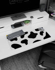Fun 28x12 mouse pad with cow print design, adding a modern yet nostalgic touch to your workspace