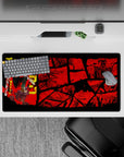 32x16 inches mouse pad with Chainsaw Man, manga chaos, and blood-red design for an explosive, adrenaline-packed vibe.