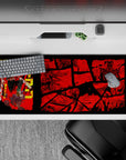 36x16 inches mouse pad with Chainsaw Man, featuring manga panels, chaos, and blood-red aesthetic for an explosive design.
