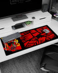 Artistic 36x16 inches mouse pad showcasing Chainsaw Man with bold cover illustration, manga chaos, and blood-red energy.