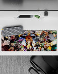 Thrilling 32x12 mouse pad features Deku All Might Shigaraki's clash with striking action details