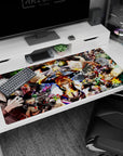 Epic showdown design on 40x20 mouse pad perfect for fans of My Hero Academia's action-packed moments