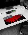 Dynamic Akatsuki artwork on 28x12 mouse pad perfect for fans of the ultimate shinobi organization